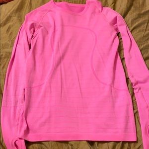 Lululemon Pink Running Long Sleeve Shirt